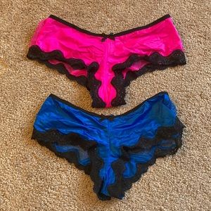 2 Pair Mesh Design Victoria Secret Cheeky Panties